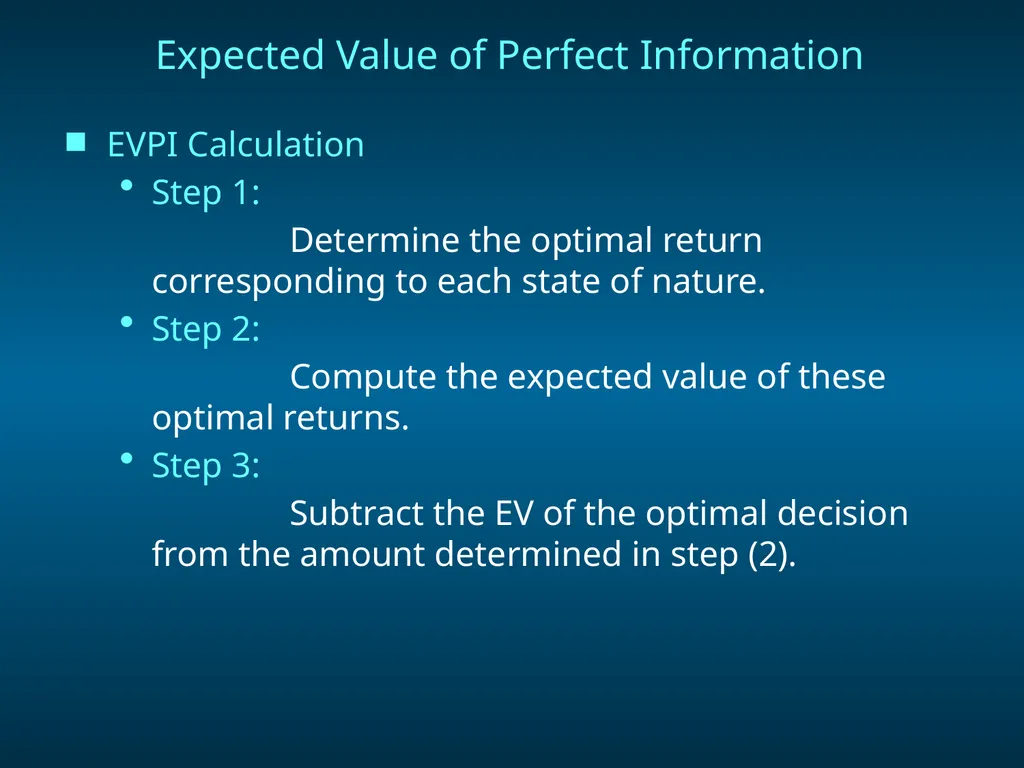 Chapter 8 Decision Analysis Problem Formulation - slide 23 of 27