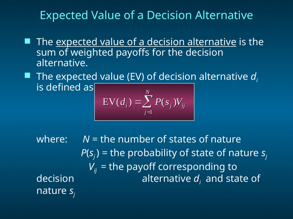 Chapter 8 Decision Analysis Problem Formulation - slide 16 of 27