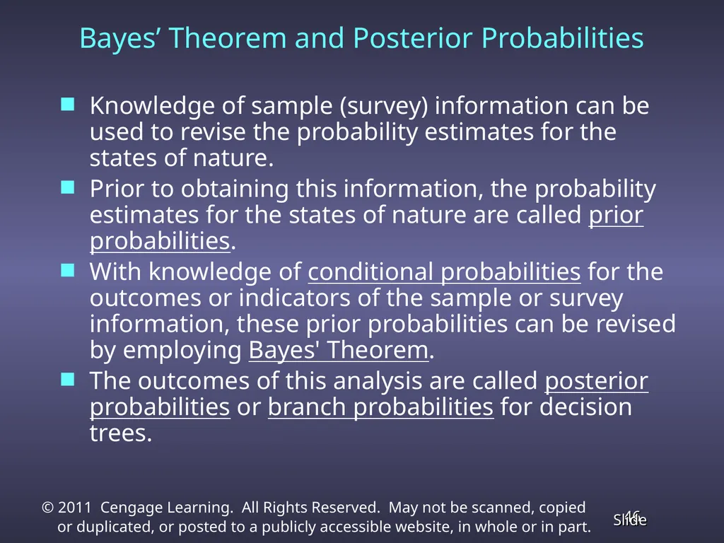 Chapter 13 Decision Analysis Problem Formulation - slide 46 of 49