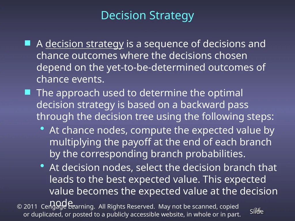 Chapter 13 Decision Analysis Problem Formulation - slide 36 of 49