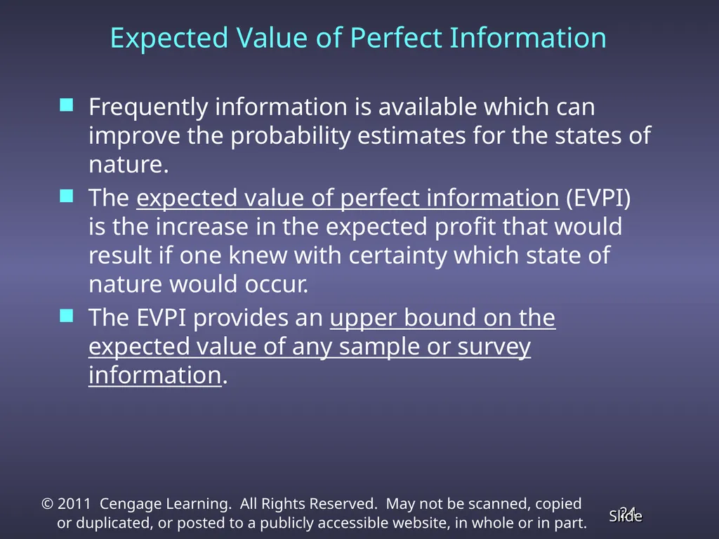 Chapter 13 Decision Analysis Problem Formulation - slide 24 of 49