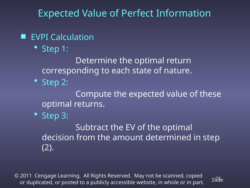 Chapter 13 Decision Analysis Problem Formulation - slide 25 of 49