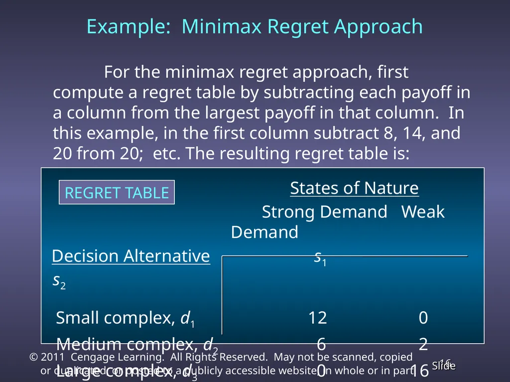Chapter 13 Decision Analysis Problem Formulation - slide 16 of 49