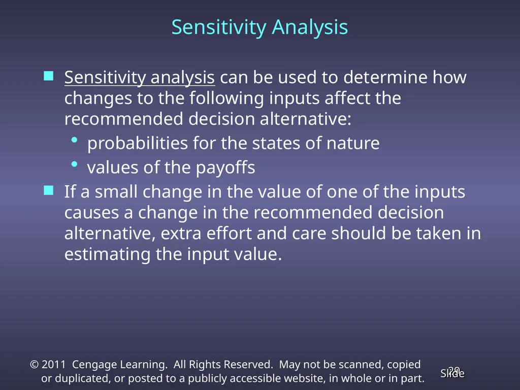 Chapter 13 Decision Analysis Problem Formulation - slide 29 of 49