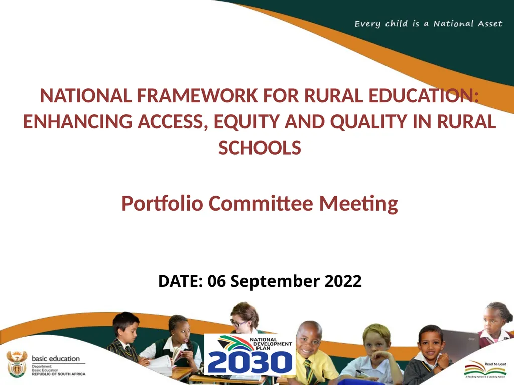 NATIONAL FRAMEWORK FOR RURAL EDUCATION: ENHANCING