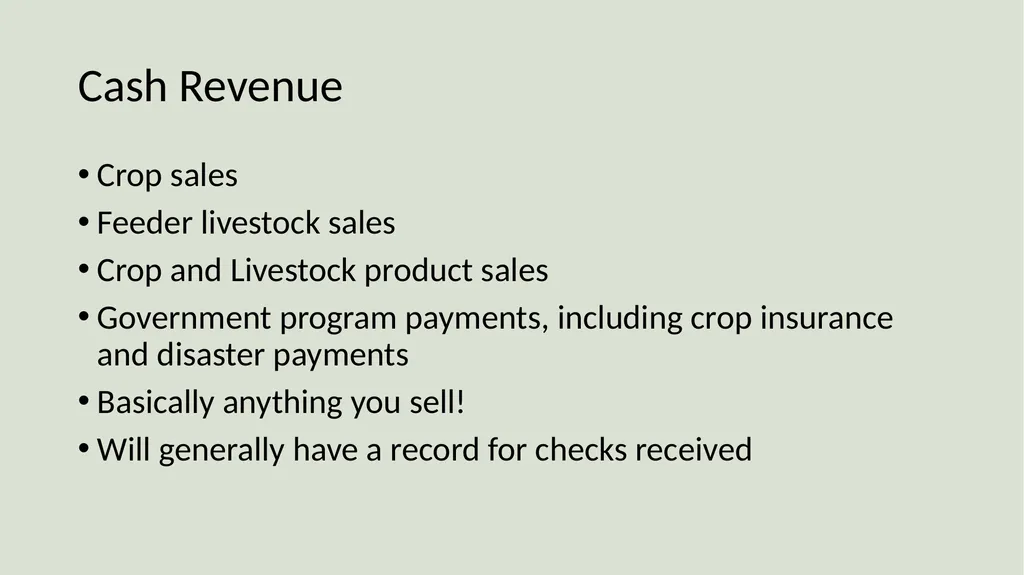 Farm Income Statement Analysis AAE 320 Paul D. - slide 5 of 48