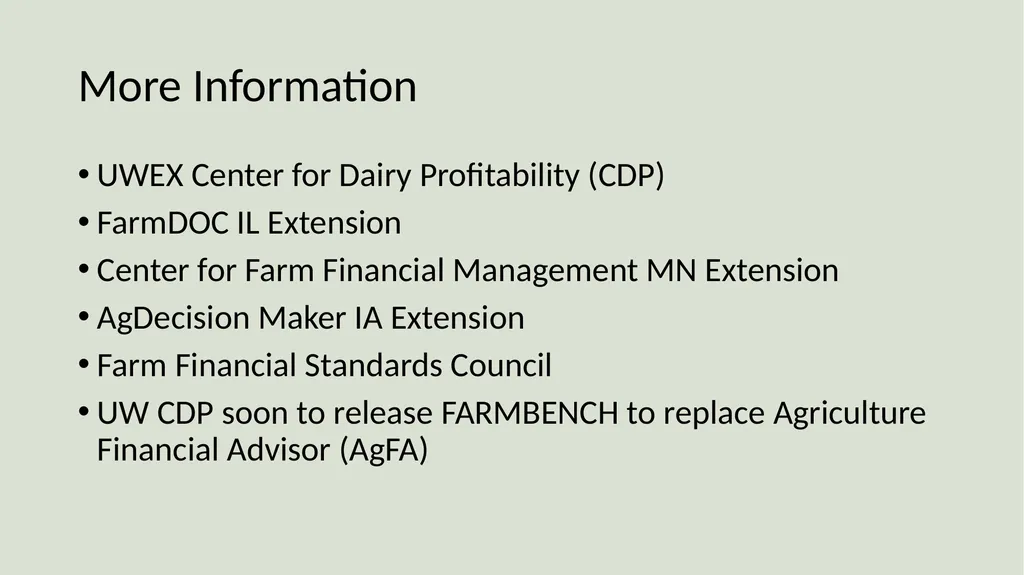 Farm Income Statement Analysis AAE 320 Paul D. - slide 47 of 48