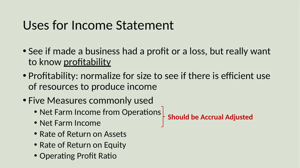 Farm Income Statement Analysis AAE 320 Paul D. - slide 18 of 48