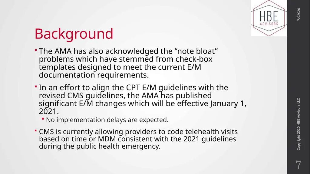The Evolution of Evaluation and Management - slide 7 of 43
