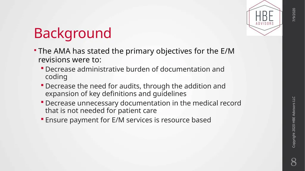 The Evolution of Evaluation and Management - slide 8 of 43