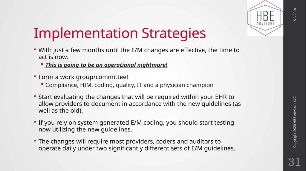 The Evolution of Evaluation and Management - slide 31 of 43