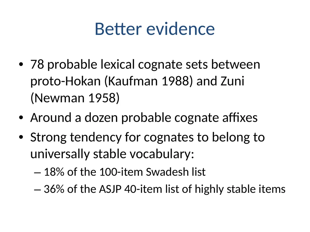 Recent ASJP discoveries Søren Wichmann Max Planck - slide 25 of 29
