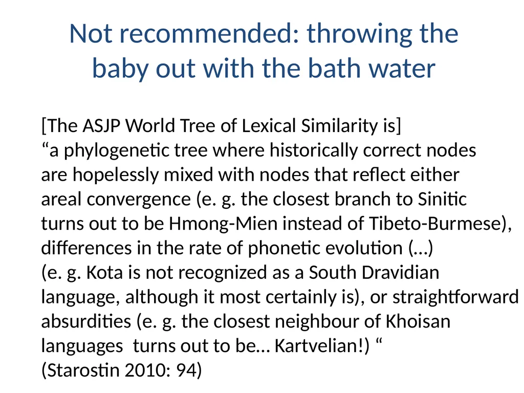 Recent ASJP discoveries Søren Wichmann Max Planck - slide 12 of 29