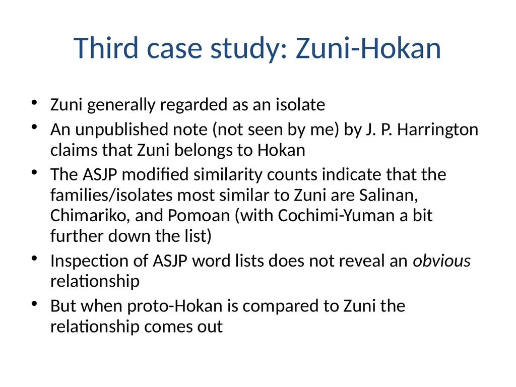 Recent ASJP discoveries Søren Wichmann Max Planck - slide 23 of 29