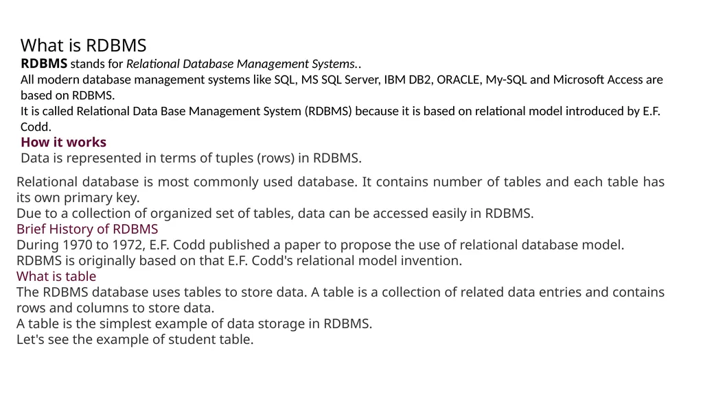 UNIT-1 DBMS What is Data? Data is a collection of - slide 10 of 14