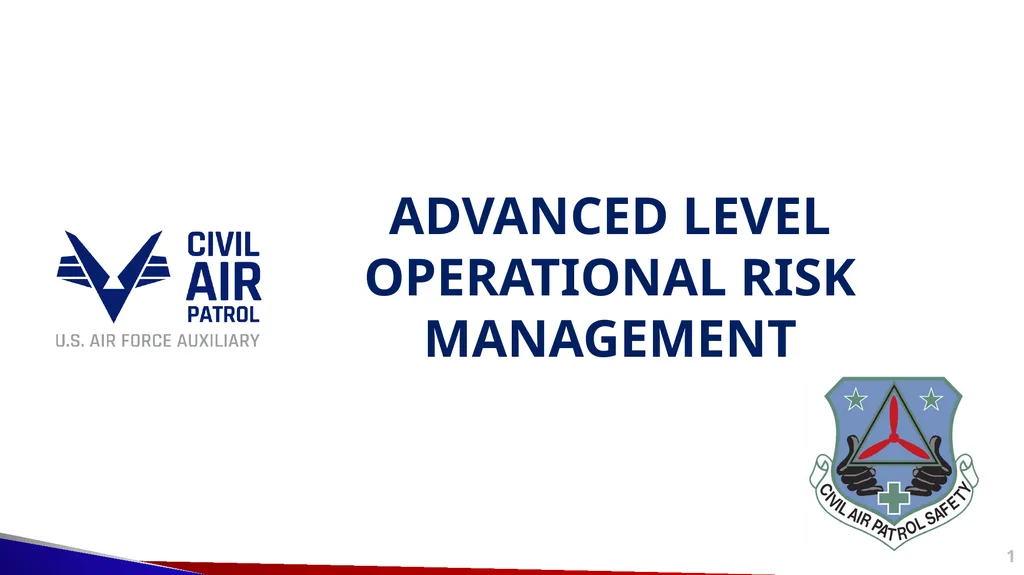 1 ADVANCED LEVEL OPERATIONAL RISK MANAGEMENT - slide 1 of 52