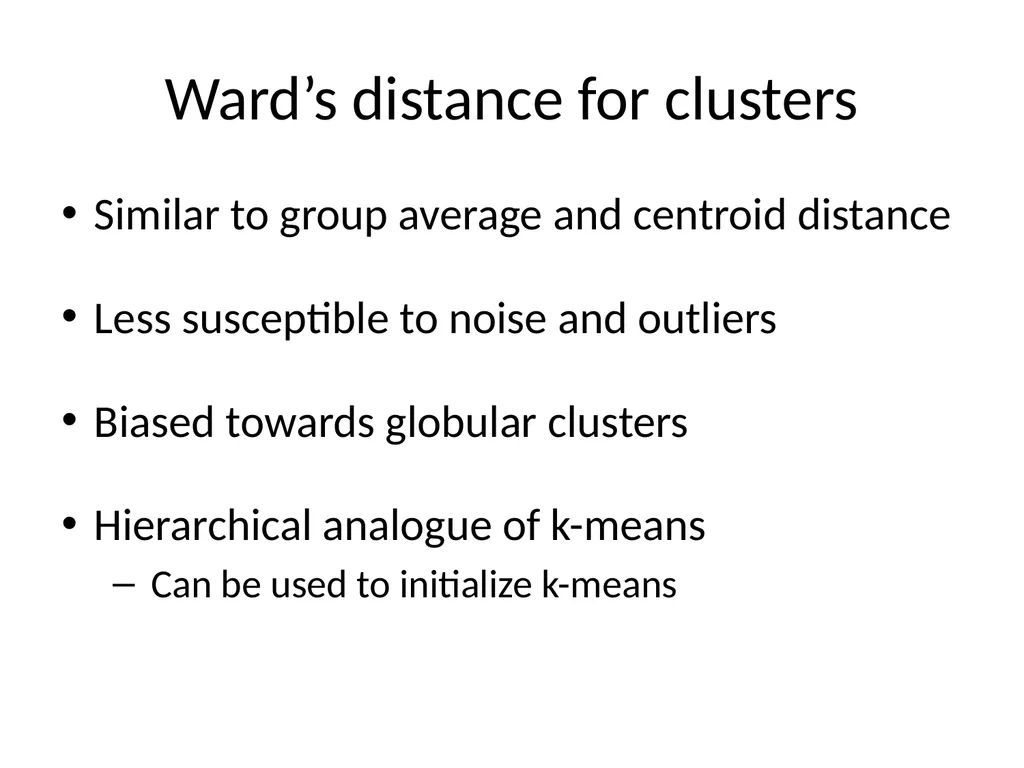 Hierarchical Clustering Hierarchical Clustering - slide 29 of 32