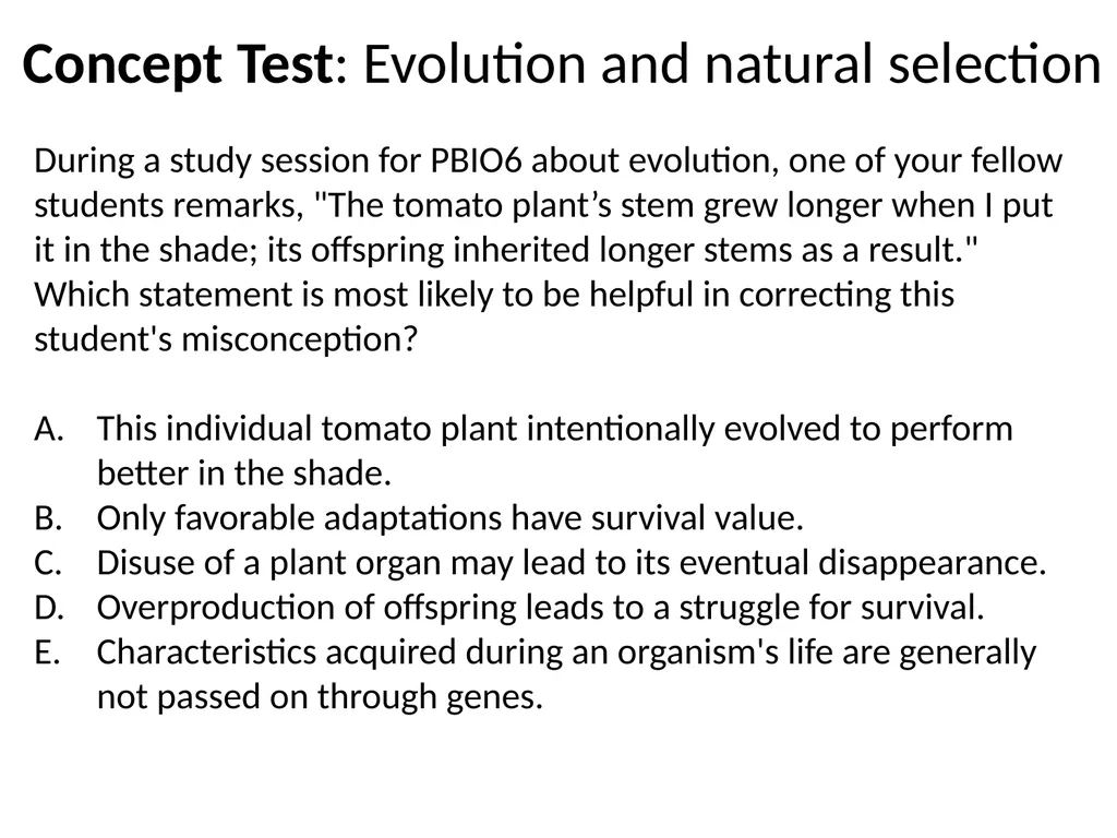 Chapter 8 concept test If this bonsai pine tree - slide 4 of 7