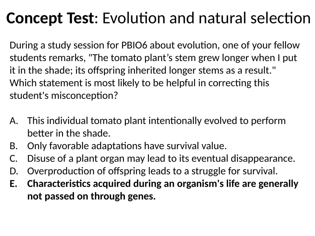 Chapter 8 concept test If this bonsai pine tree - slide 5 of 7