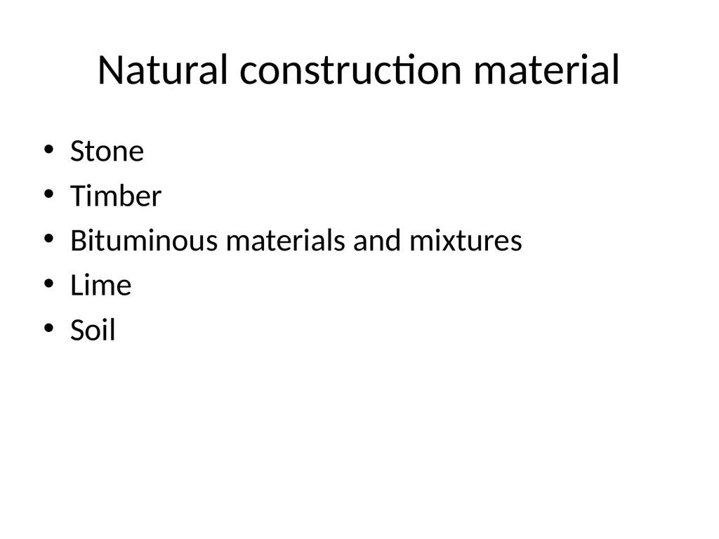 Natural construction material By. P.D.PATIL Visit - slide 2 of 24
