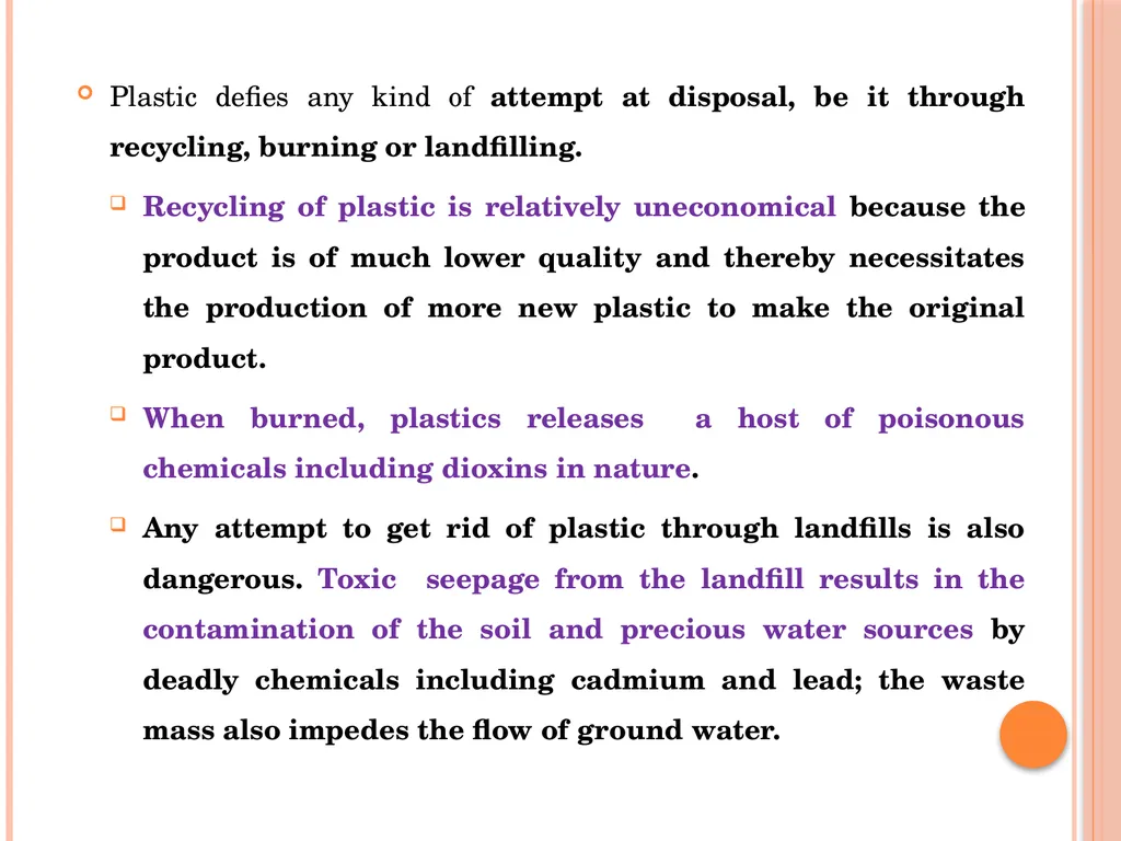 POLLUTION DUE TO PLASTICS : Plastic pollution - slide 3 of 19