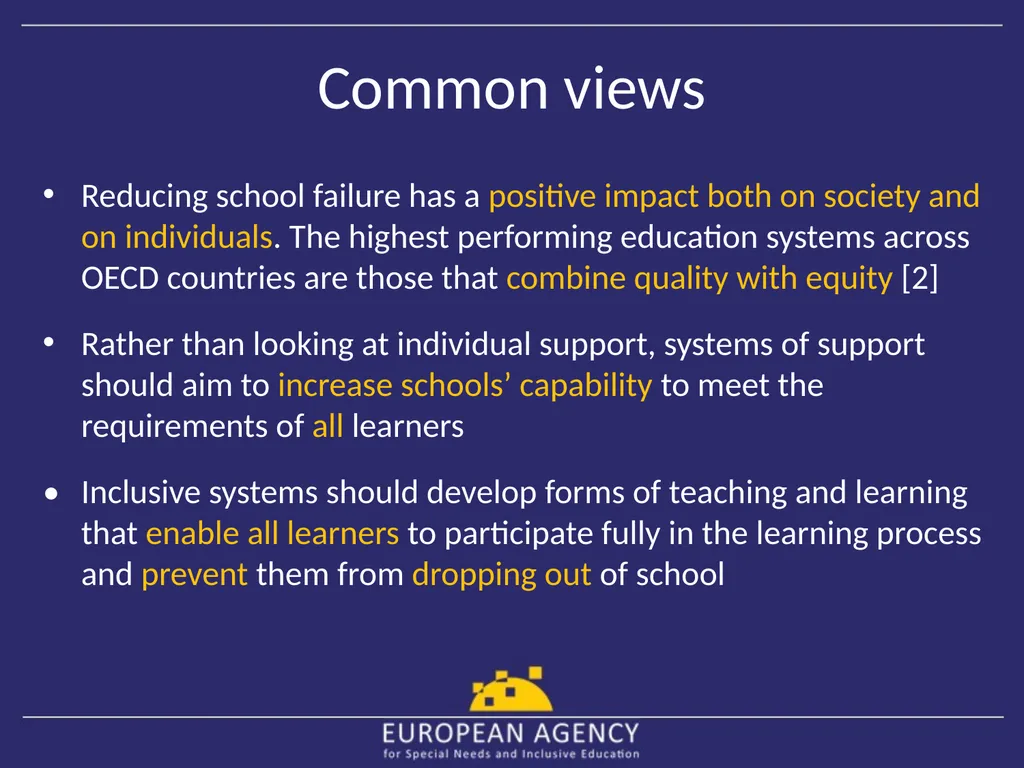 European Agency for Special Needs and Inclusive - slide 4 of 15