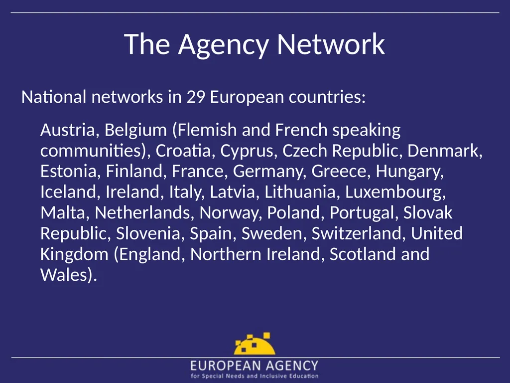 European Agency for Special Needs and Inclusive - slide 14 of 15