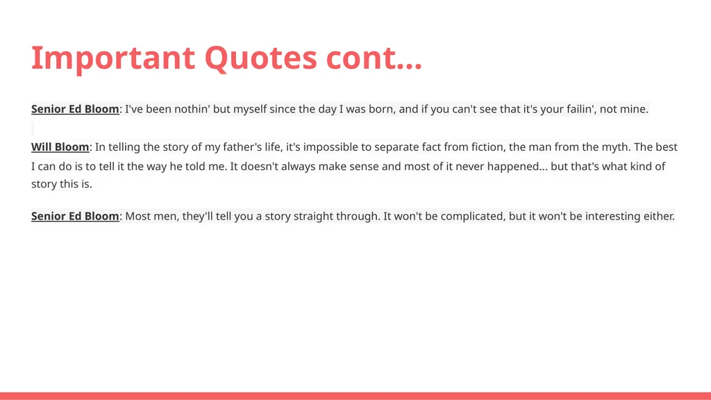 BIG FISH The Importance of Storytelling Big Fish - slide 13 of 16