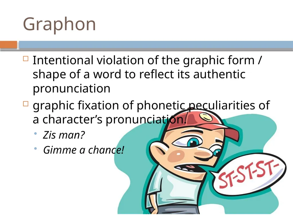 Graphical stylistic means Lecture 7 Graphical - slide 7 of 25