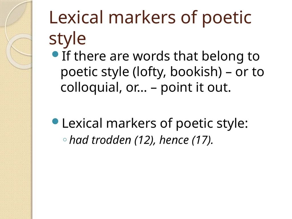 Graphical stylistic means Lecture 7 Graphical - slide 22 of 25
