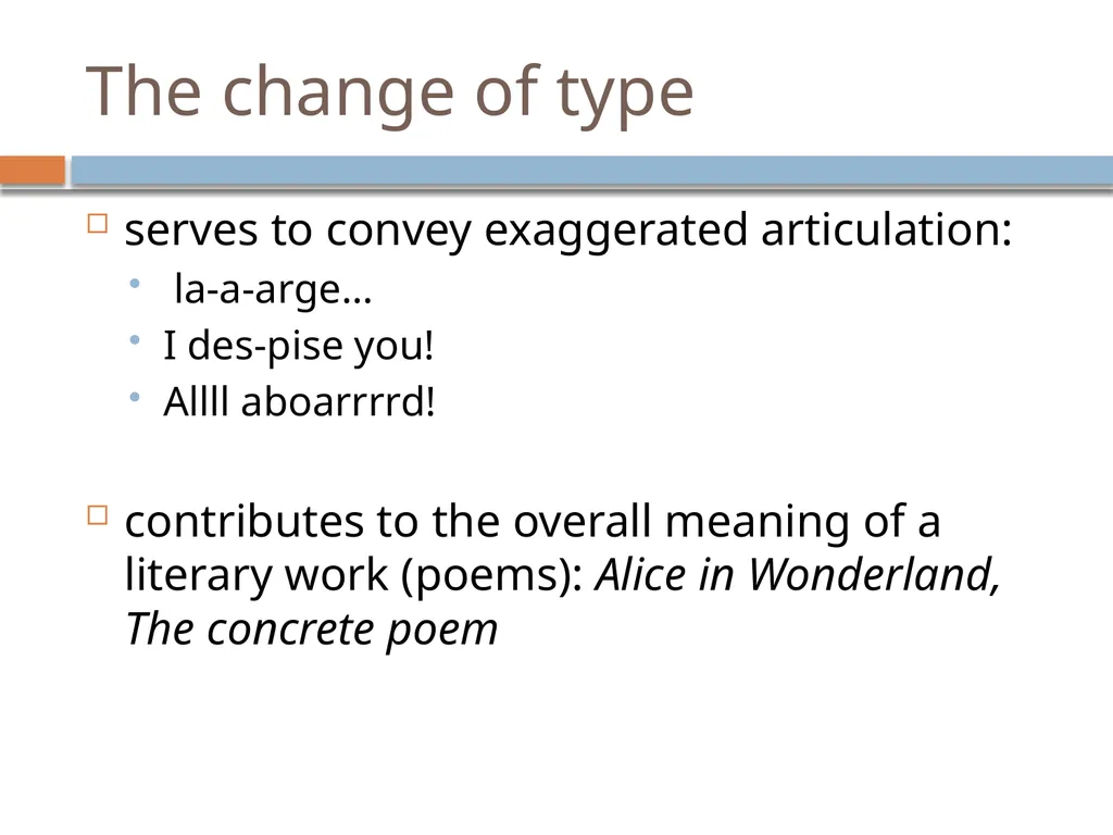 Graphical stylistic means Lecture 7 Graphical - slide 5 of 25