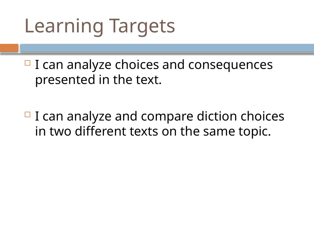 7th Grade Springboard Activity 1.3: Choices and - slide 2 of 41
