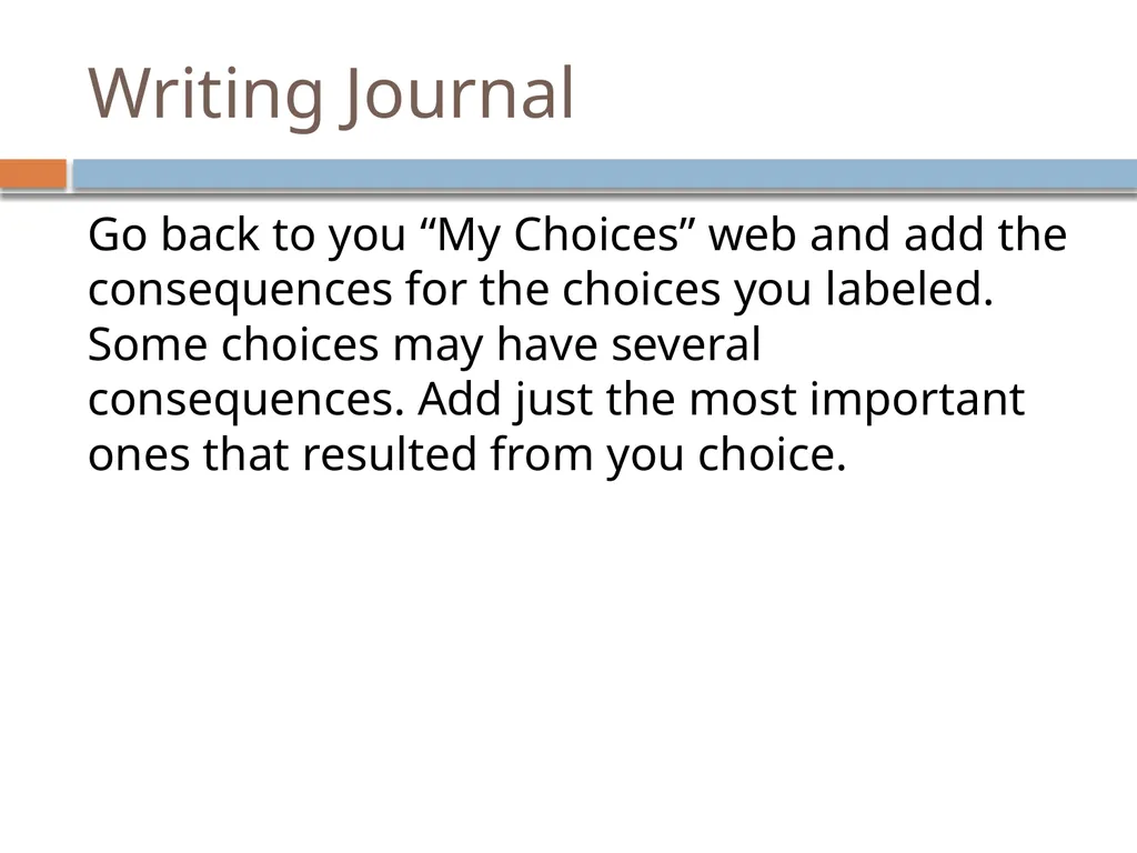 7th Grade Springboard Activity 1.3: Choices and - slide 40 of 41
