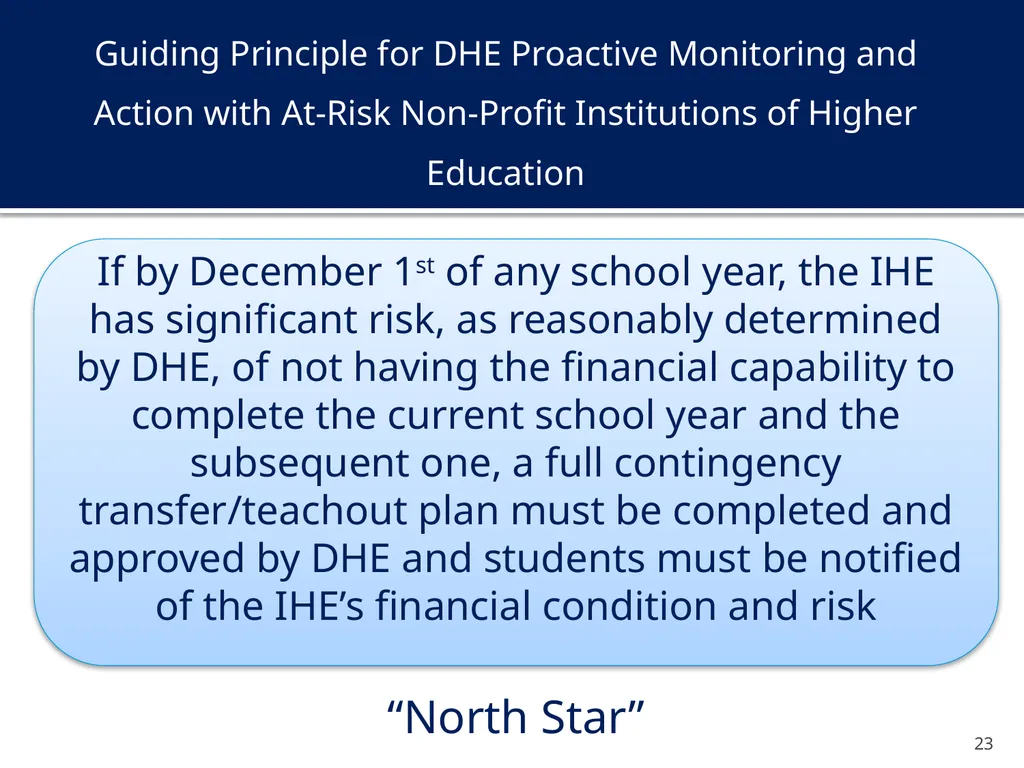 Transitions in Higher Education: Safeguarding the - slide 23 of 28