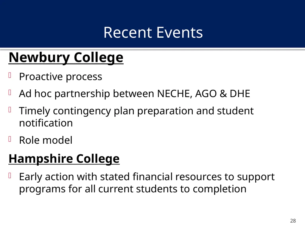 Transitions in Higher Education: Safeguarding the - slide 28 of 28
