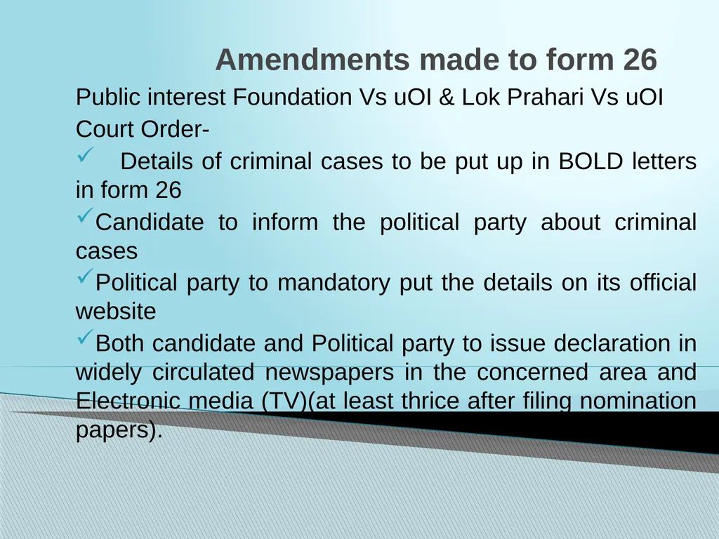 Instructions on Criminal Antecedents Amendments - slide 2 of 33