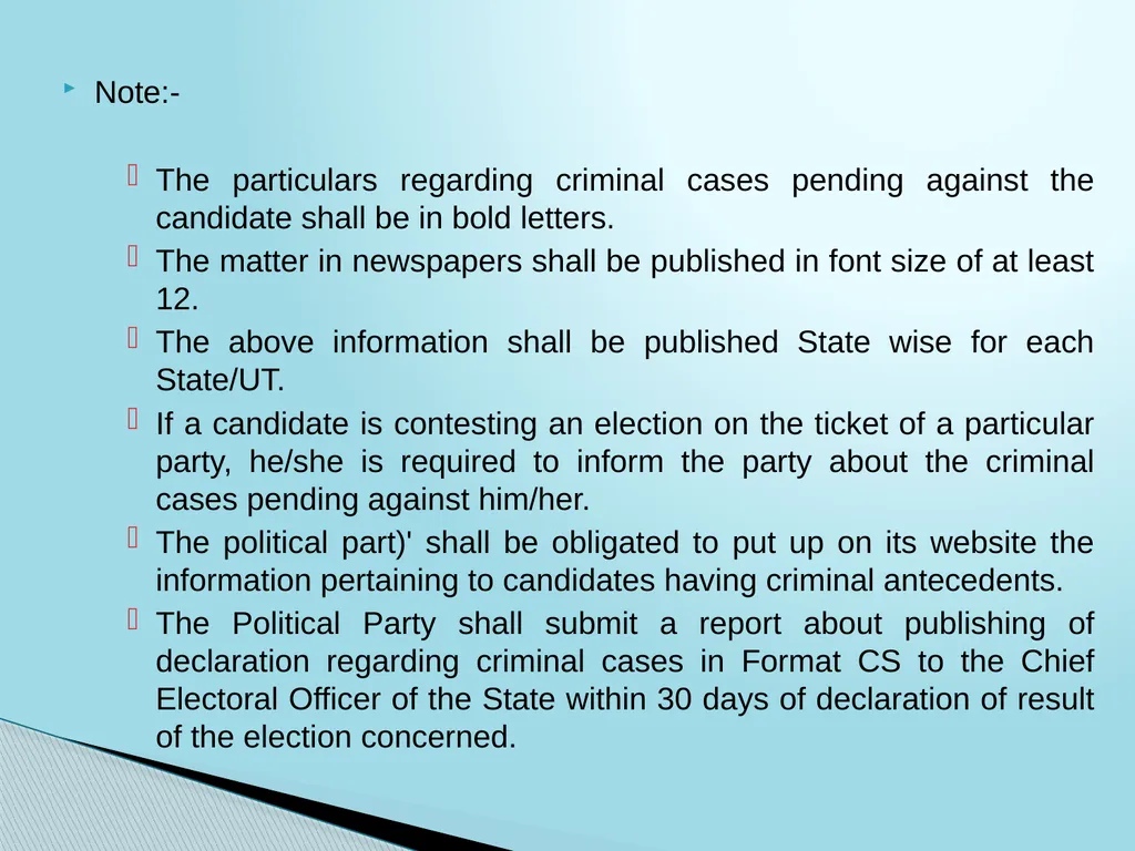 Instructions on Criminal Antecedents Amendments - slide 9 of 33