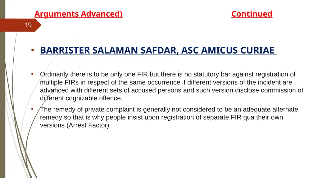 A DISCOURSE ON CROSS VERSION FIRS By Zia ur Rehman - slide 19 of 33
