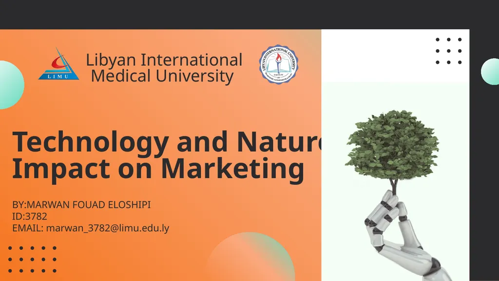 Technology and Nature Impact on Marketing - slide 1 of 12