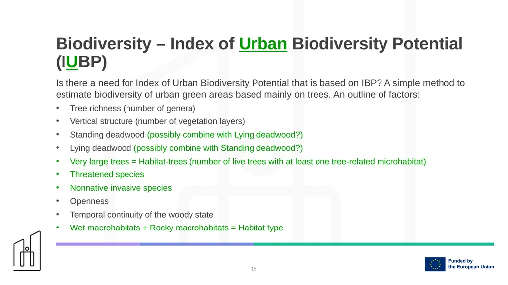 Estimation of key ecosystem services in the - slide 15 of 29