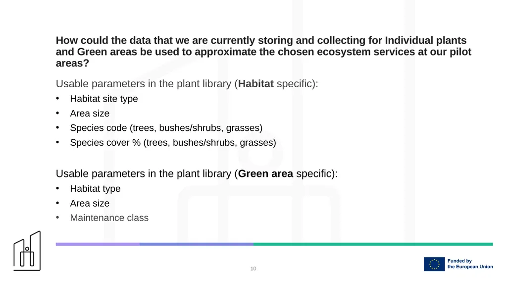 Estimation of key ecosystem services in the - slide 10 of 29