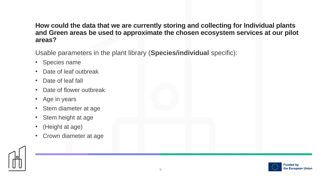 Estimation of key ecosystem services in the - slide 9 of 29