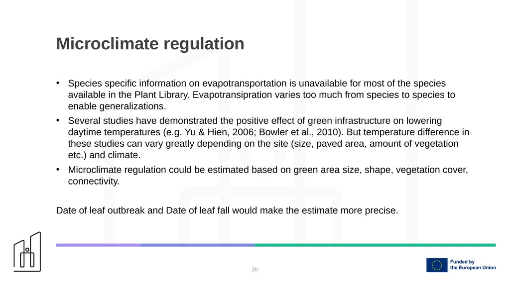 Estimation of key ecosystem services in the - slide 20 of 29