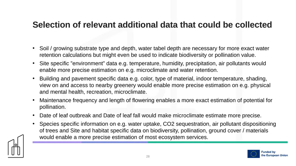 Estimation of key ecosystem services in the - slide 28 of 29