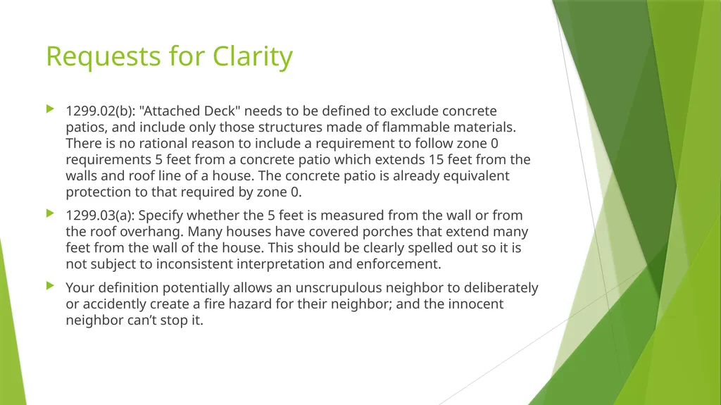 Ember Resistant Zone 0 Overview of Draft Rule - slide 21 of 27