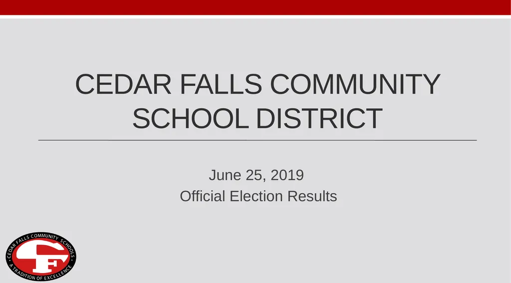 Cedar Falls Community School District June 25,