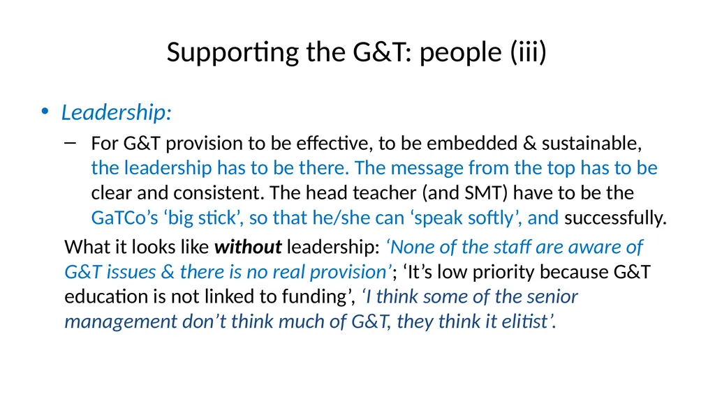 G & T: Supporting Gifted and Talented Pupils - slide 14 of 21