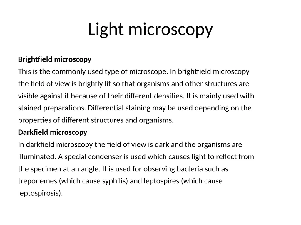 THE MICROSCOPE A Practical Guide Microscopes used - slide 3 of 22