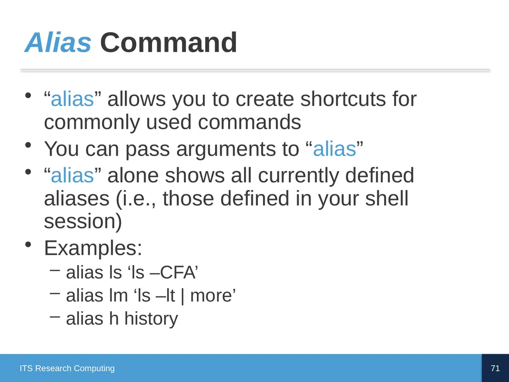 Introduction to Linux CD Poon, Mark Reed, William - slide 71 of 77