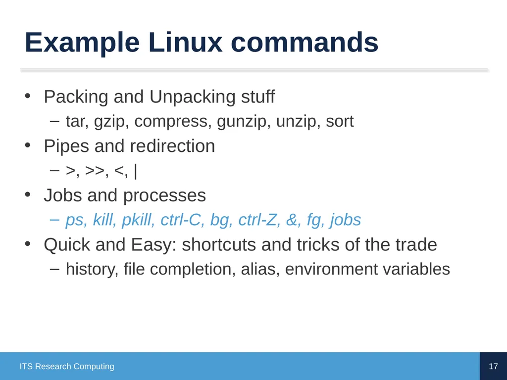 Introduction to Linux CD Poon, Mark Reed, William - slide 17 of 77